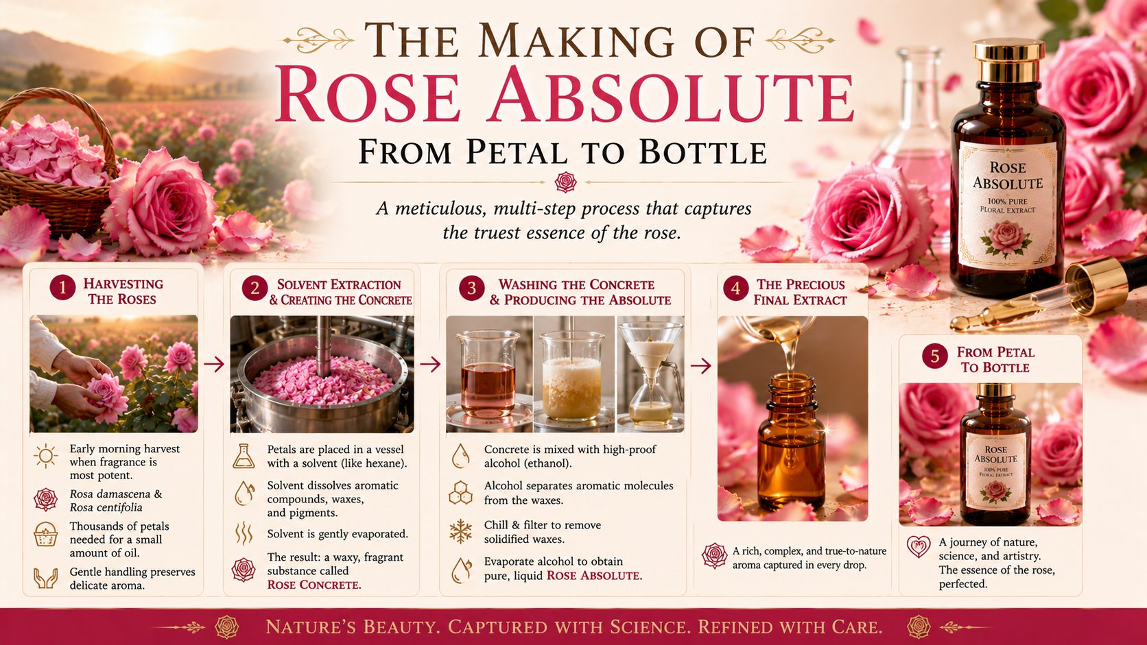 01-The process of making rose absolute