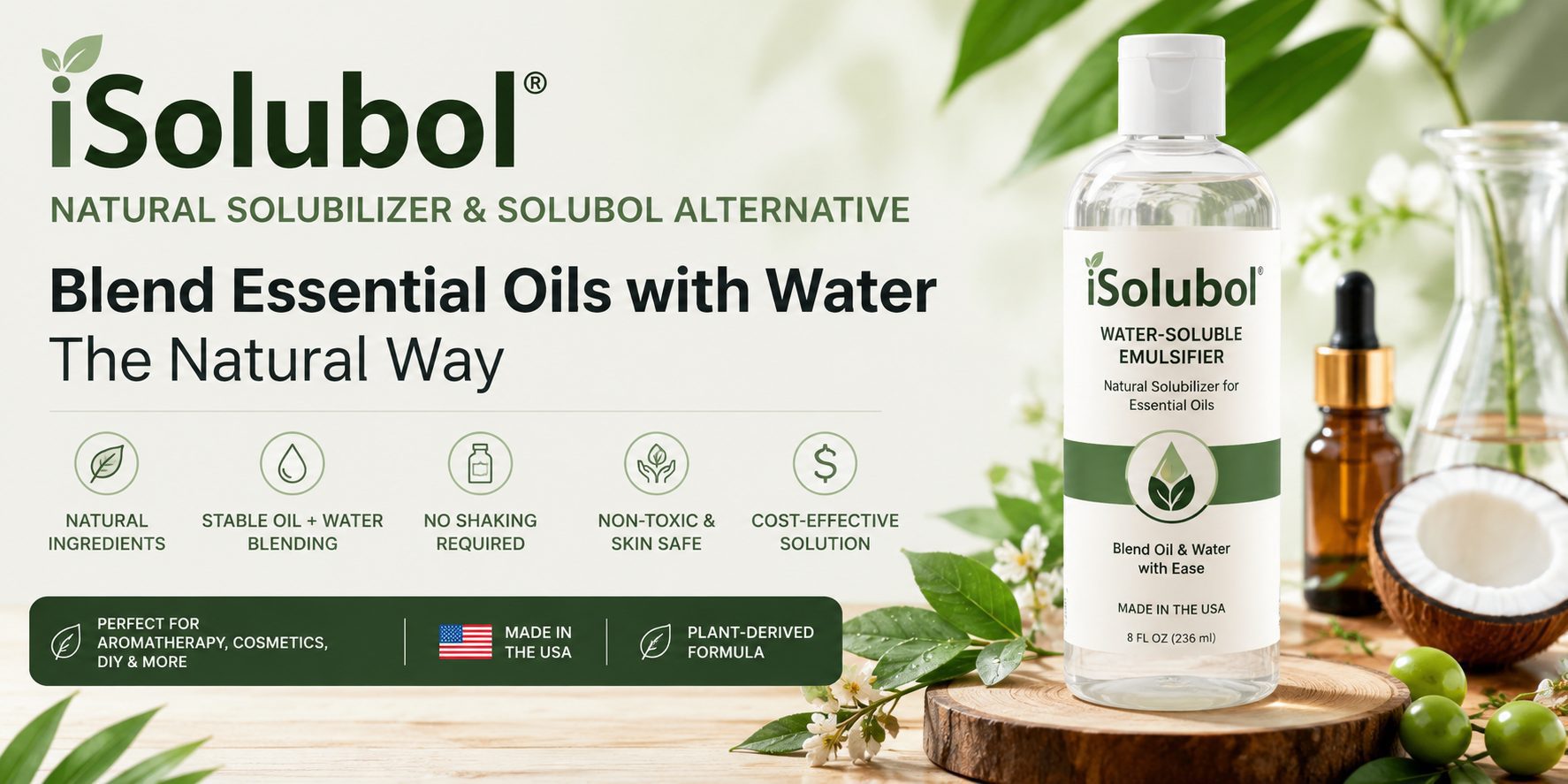 Natural solubilizer for essential oils