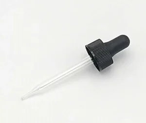 20/400 Glass dropper with black nitrile bulb
