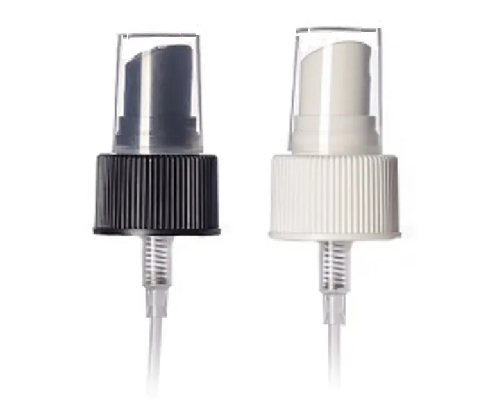 20-410 ribbed skirt fine mist sprayer - black_white_ribbed-skirt-fine-mist-sprayer-bigger