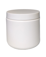 White HDPE single wall jar with 89-400 neck finish