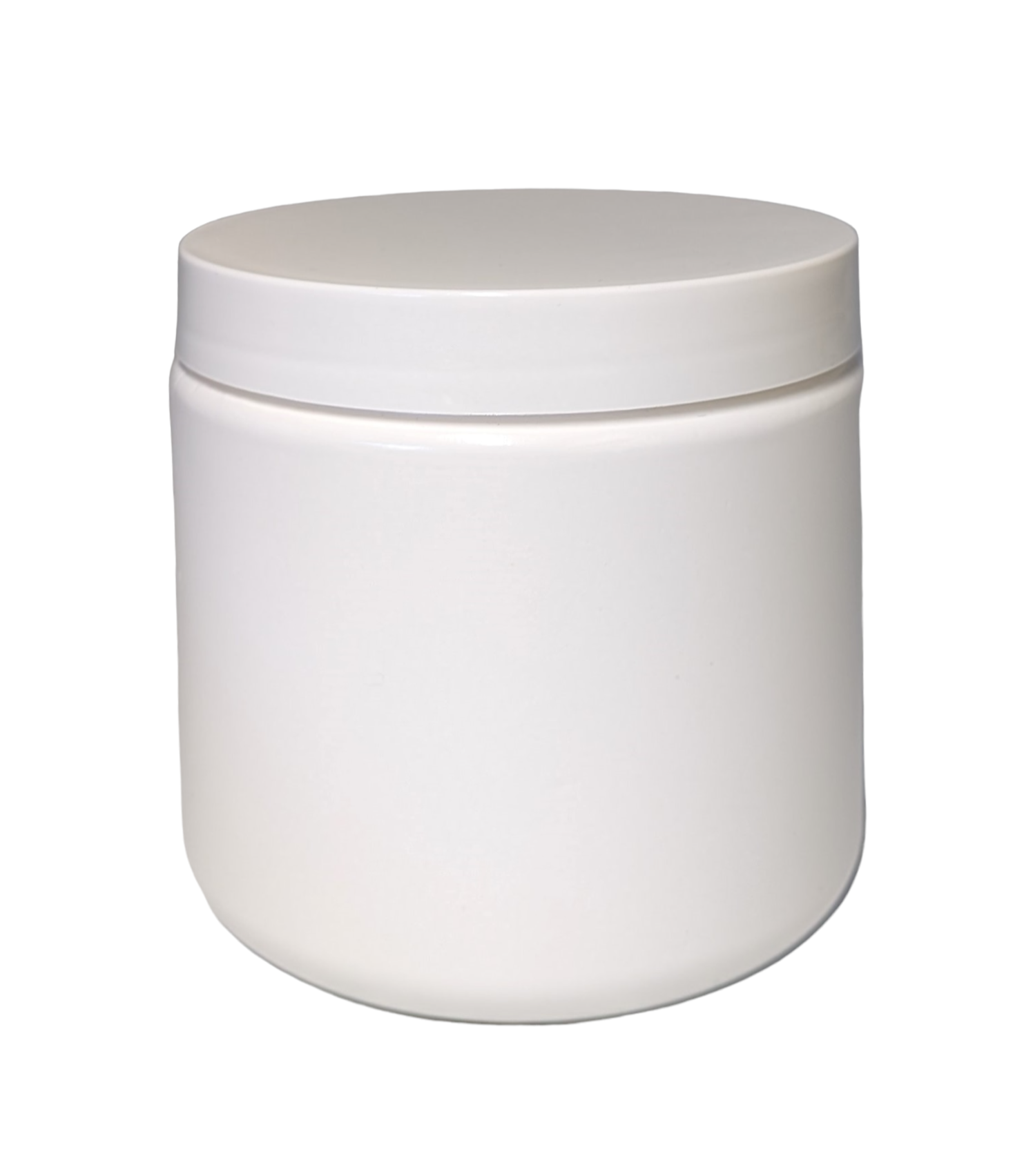 White HDPE single wall jar with 89-400 neck finish