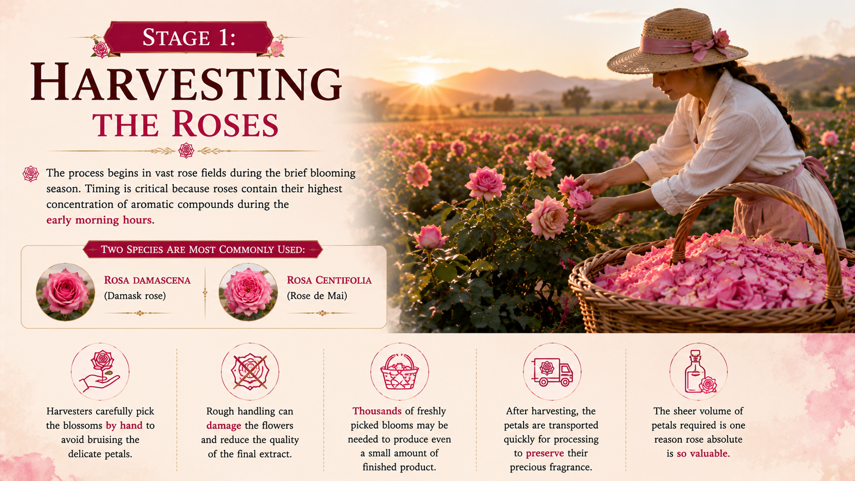 02-Harvesting the roses a delicate process