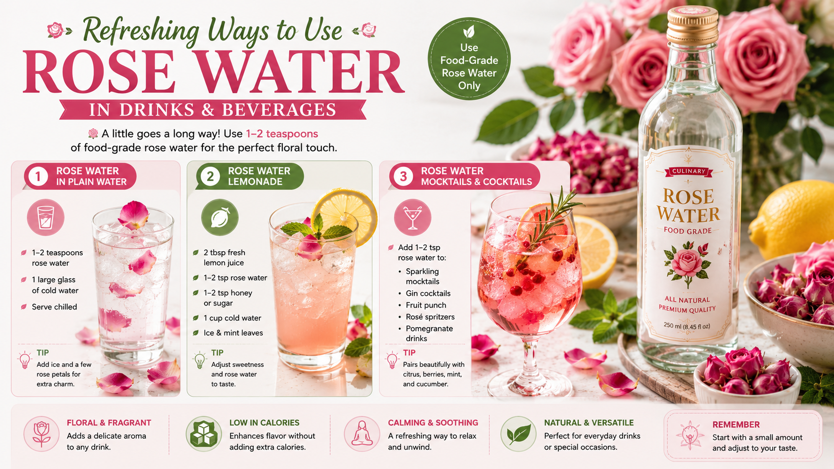 Refreshing ways to use rose water