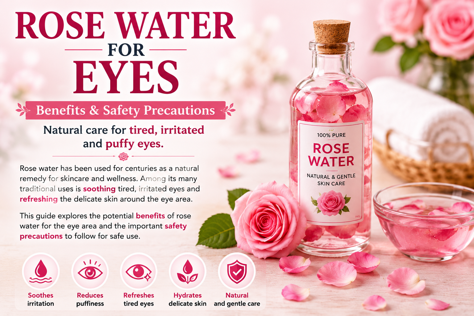 Rose water for skincare benefits