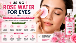 Rose water for soothing eyes
