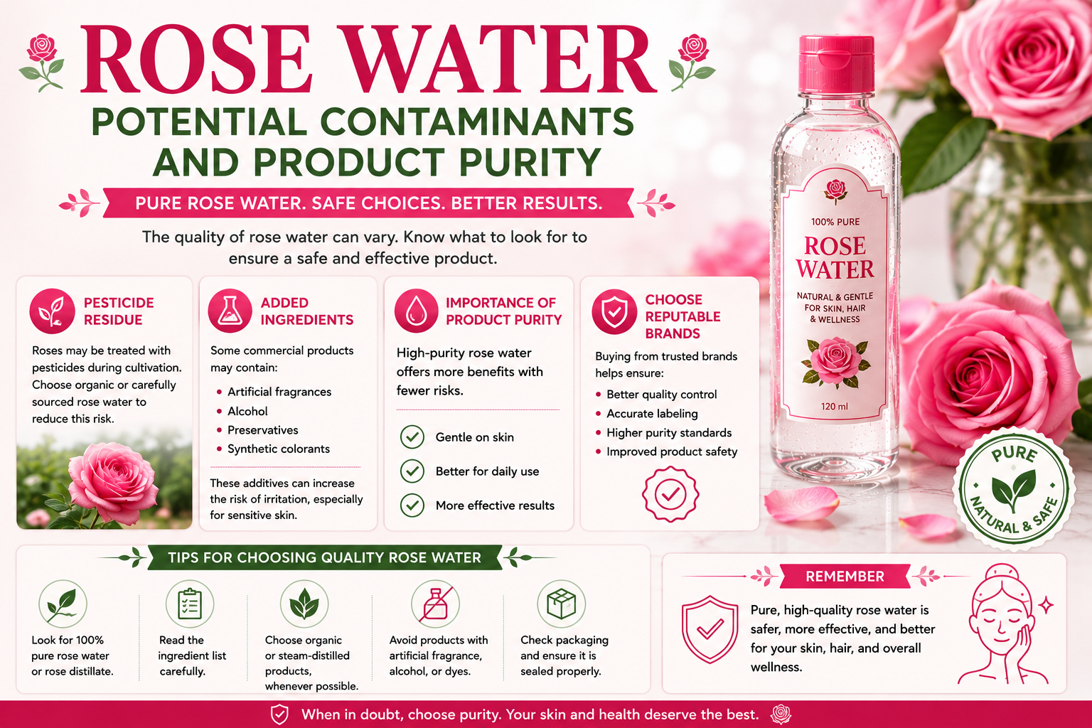 Rose water safety and purity guide